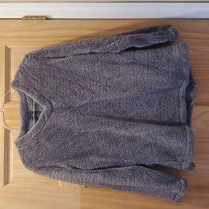 Gray fuzzy sweater